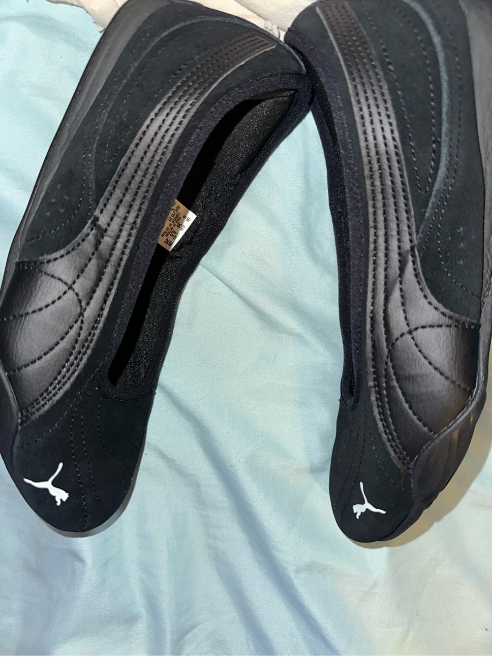 Sz 8 PUMA Catch Soleil Ballerina Sporty Ballet Flats Black Low Profile - Picture 2 of 4